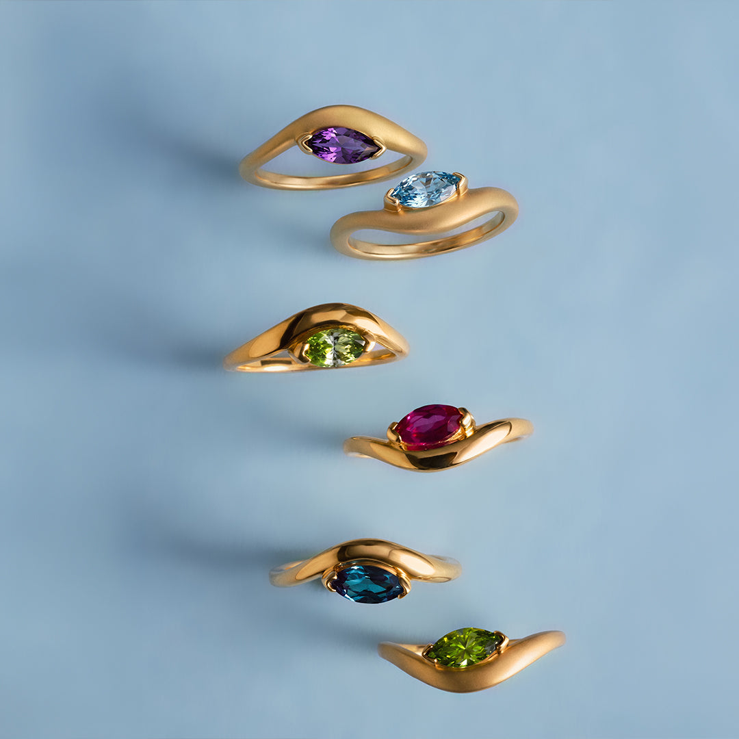 EIRA Light Green Lab Diamond Pinky Ring