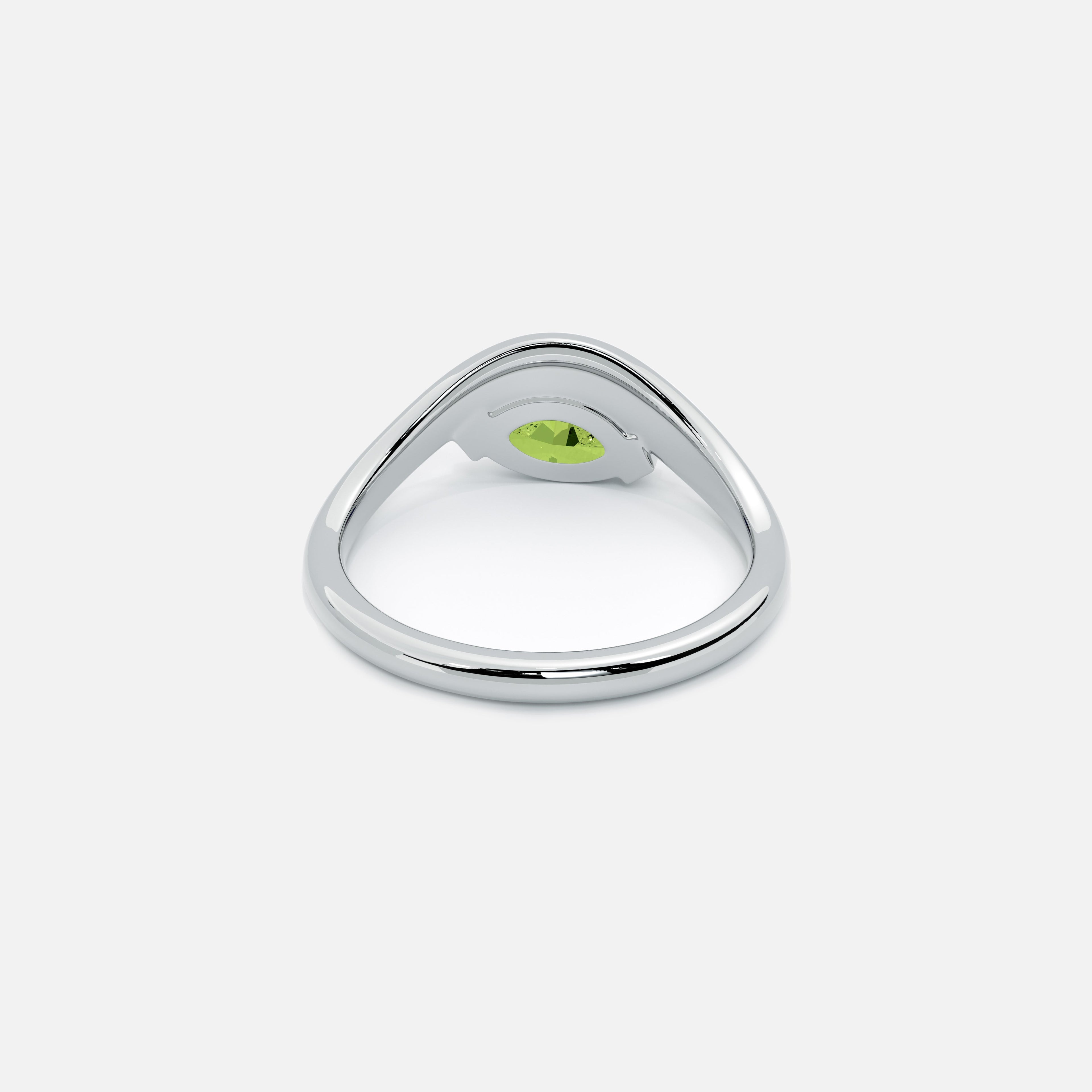 EIRA Light Green Diamond Pinky Ring JAUR