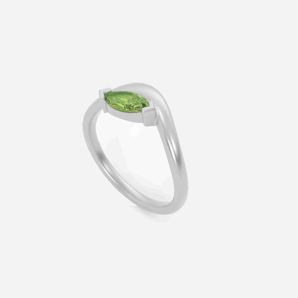 EIRA Light Green Lab Diamond Pinky Ring
