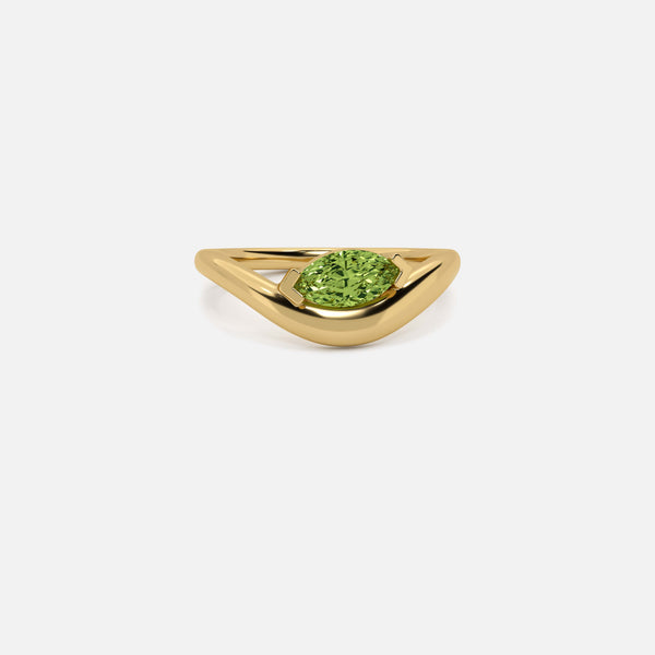 EIRA Light Green Diamond Pinky Ring JAUR