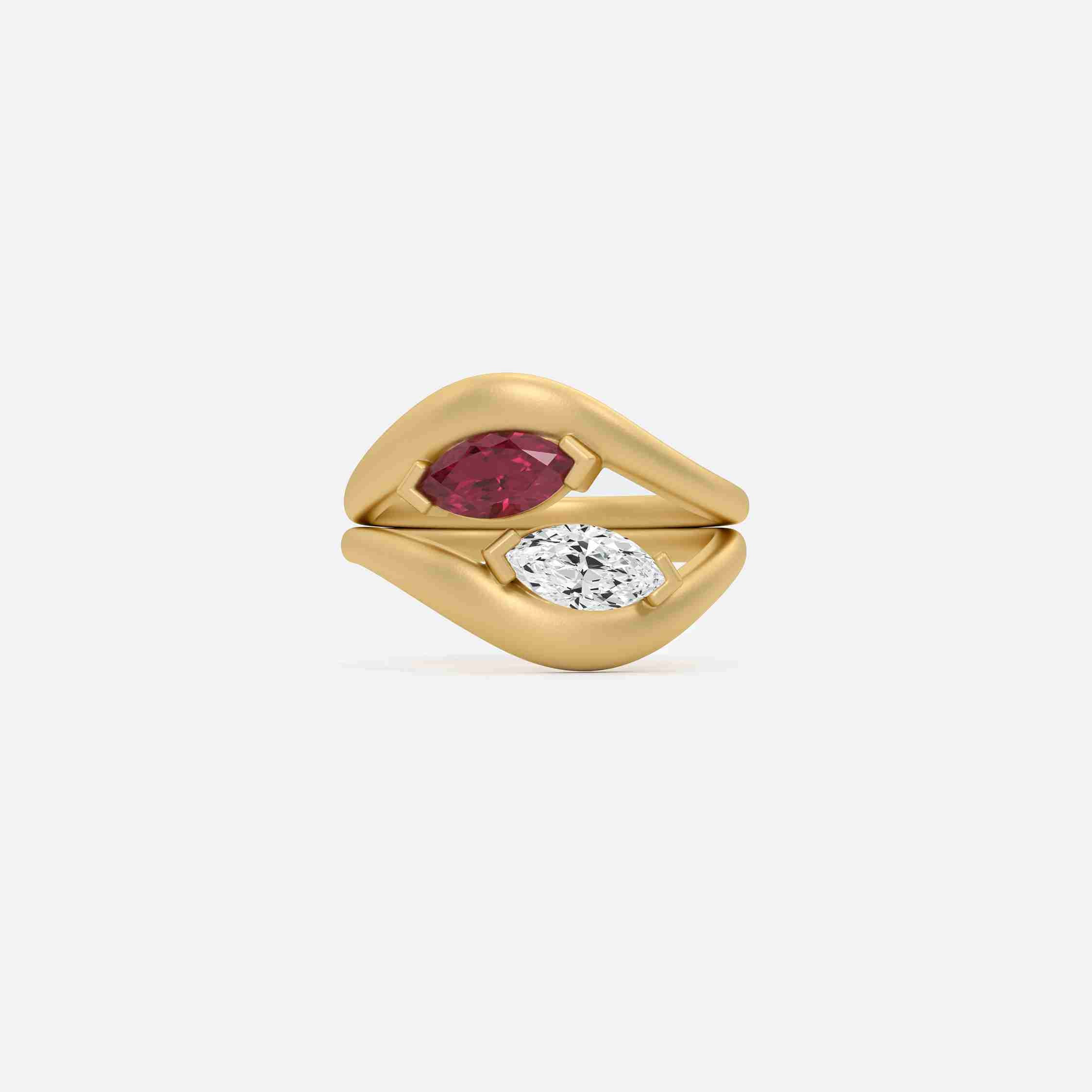 EIRA Light Green Lab Diamond Pinky Ring