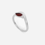 EIRA Red Garnet Pinky Ring