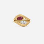 EIRA Red Garnet Pinky Ring