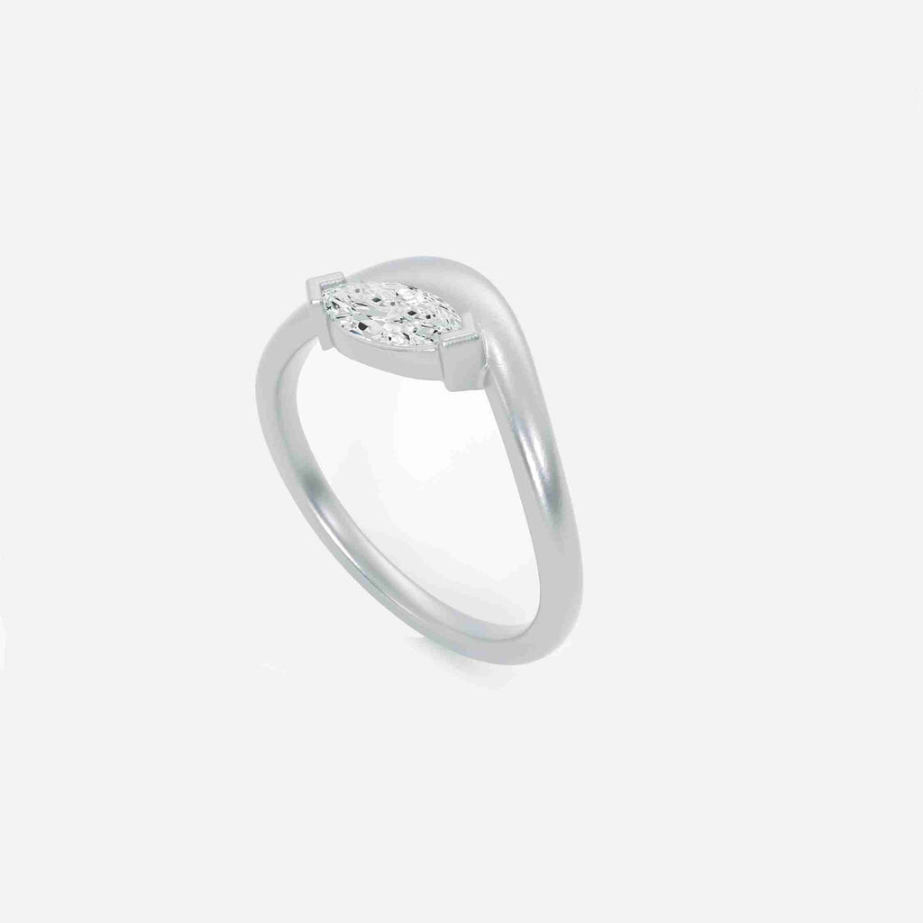 EIRA White Lab Diamond Pinky Ring