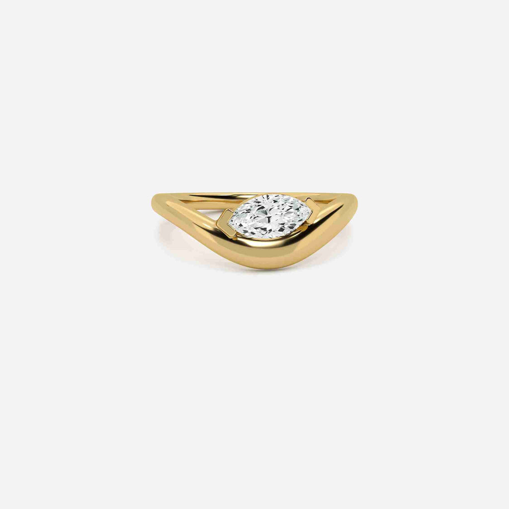 EIRA White Lab Diamond Pinky Ring