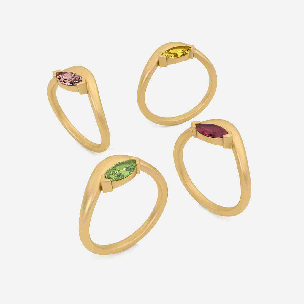 EIRA Yellow Lab Diamond Pinky Ring