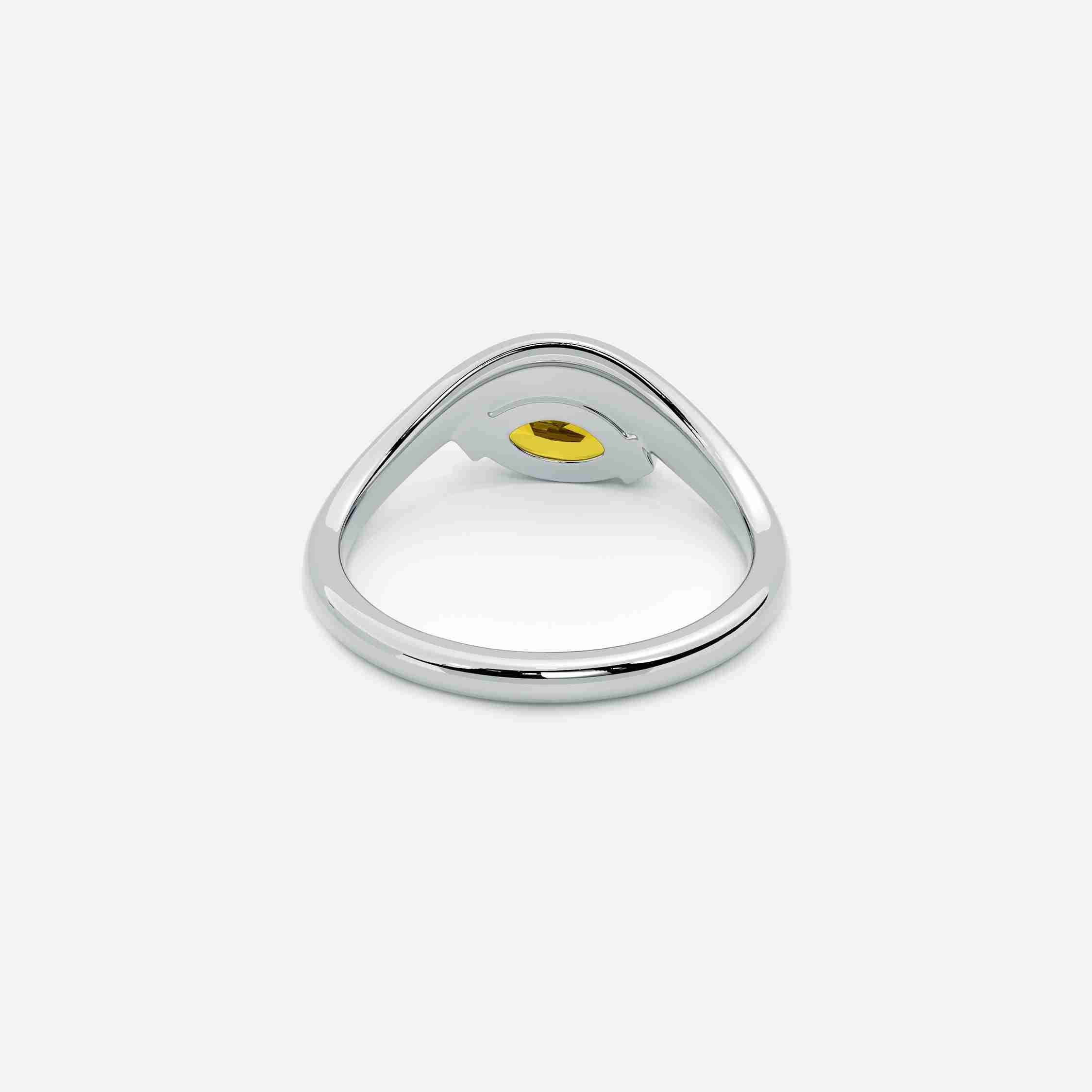 EIRA Yellow Lab Diamond Pinky Ring