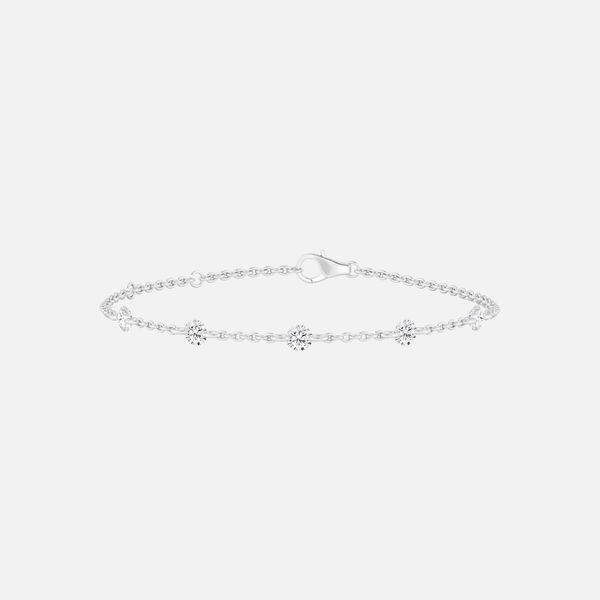 ELARA - 5 Pierced Diamond Cable Chain JAUR