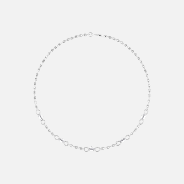 ELARA - 5 Pierced Diamond Cable Chain JAUR