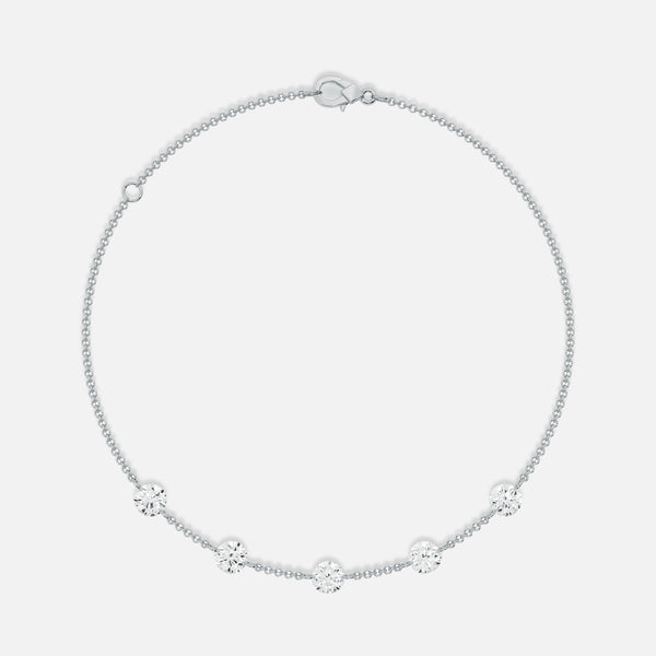 ELARA - 5 Stone Pierced Diamond Bracelet