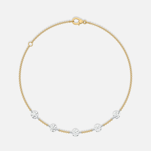 ELARA - 5 Stone Pierced Diamond Bracelet