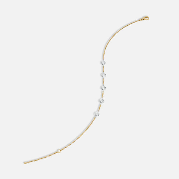 ELARA - 5 Stone Pierced Diamond Bracelet
