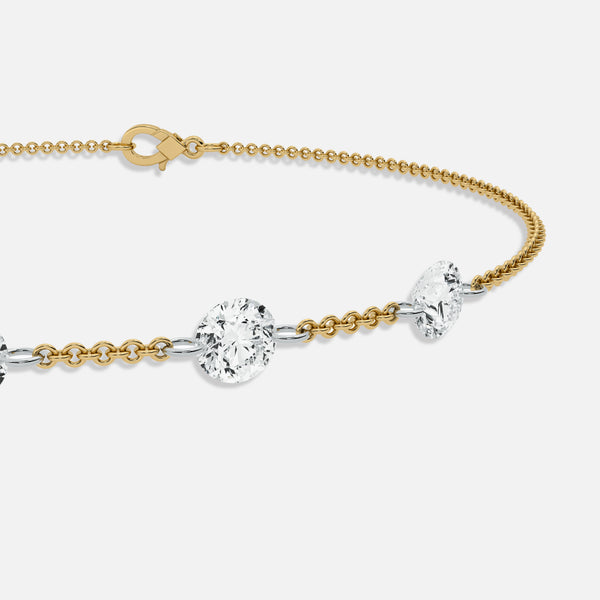 ELARA - 5 Stone Pierced Diamond Bracelet