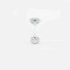 Lab Grown Diamond East-West Oval Jacket - Marquise Base in White Gold – Front View | JAUR