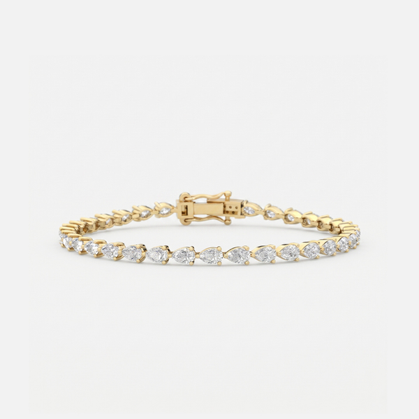 East-West Pear Tennis Bracelet JAUR