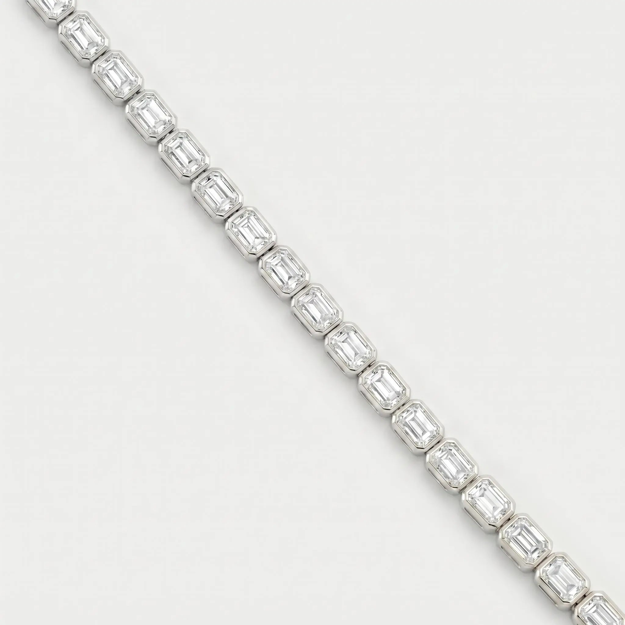 Emerald Diamond Bezel Tennis Bracelet JAUR