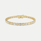 Emerald Diamond Bezel Tennis Bracelet JAUR