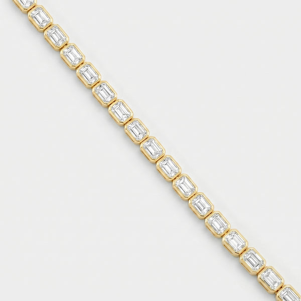 Emerald Diamond Bezel Tennis Bracelet