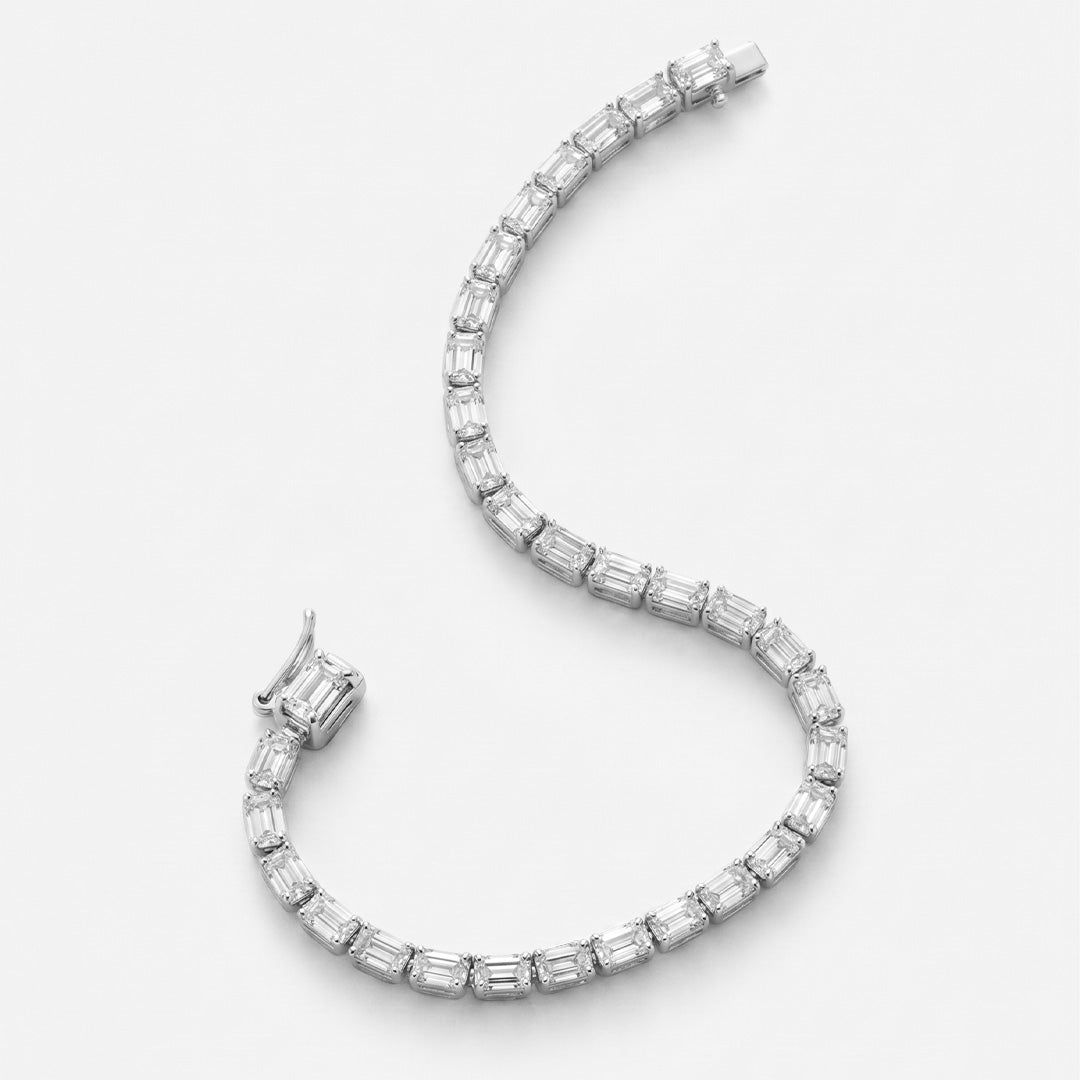 Emerald Lab Grown Diamond Tennis Bracelet JAUR