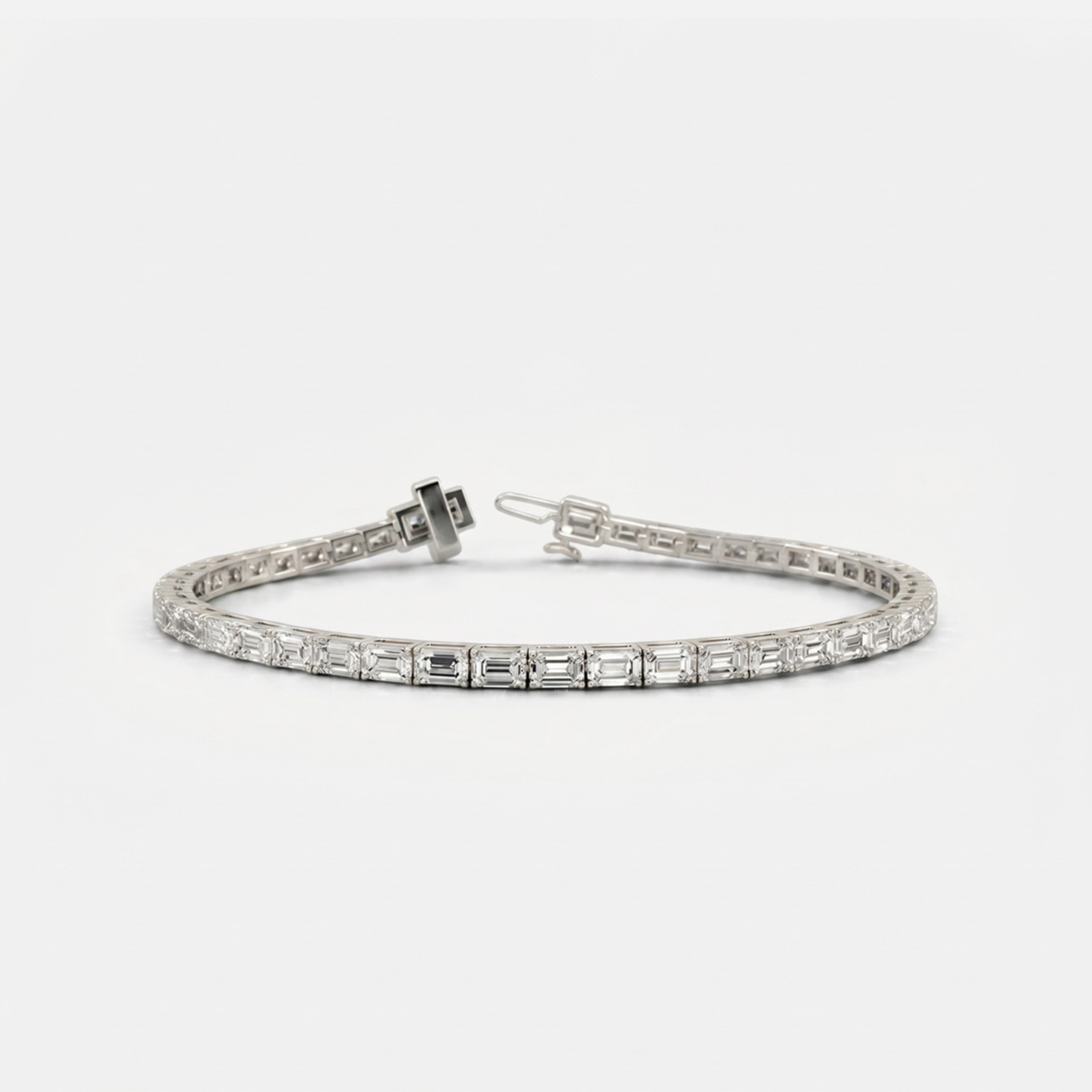 Emerald Lab Grown Diamond Tennis Bracelet JAUR
