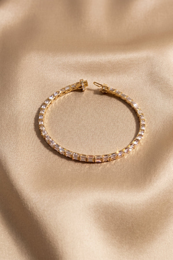 Emerald Lab Grown Diamond Tennis Bracelet JAUR