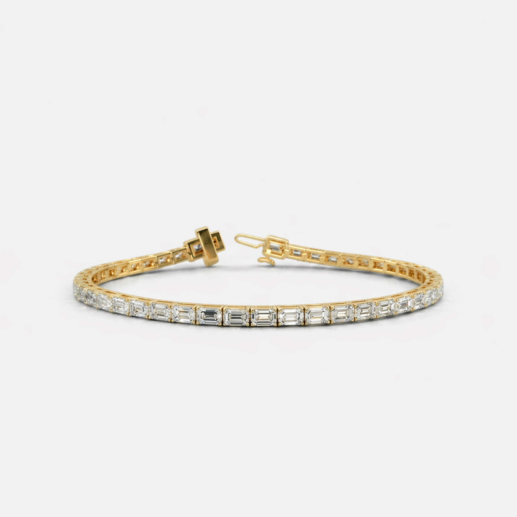 Emerald Lab Grown Diamond Tennis Bracelet JAUR
