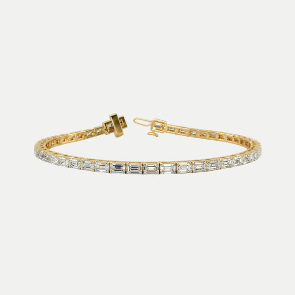 Emerald Lab Grown Diamond Tennis Bracelet