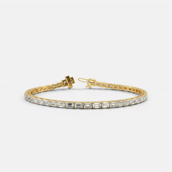 Emerald Lab Grown Diamond Tennis Bracelet JAUR