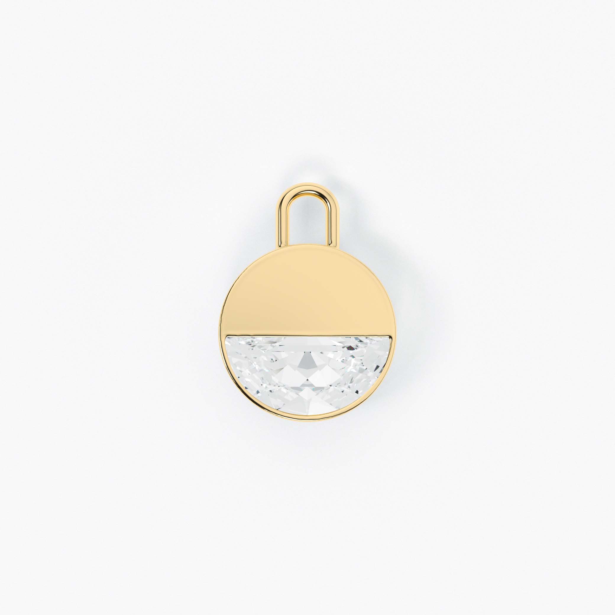 Minimal gold modular charm designed for everyday layering