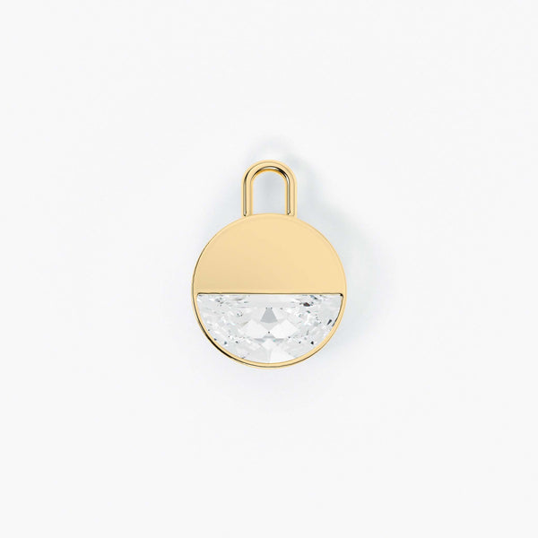 Minimal gold modular charm designed for everyday layering