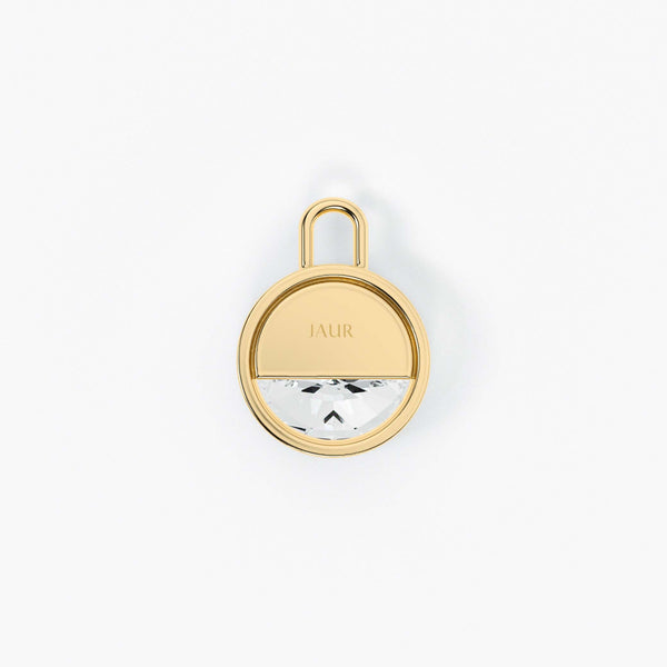 Minimal gold modular charm designed for everyday layering