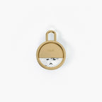 Lab Grown Diamond Formed Round Diamond Charm in Yellow Gold – Pair View | JAUR