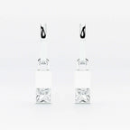 Lab Grown Diamond Formed Baguette Charm in White Gold – Pair View | JAUR