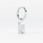 Lab Grown Diamond Formed Baguette Charm in White Gold – Pair View | JAUR