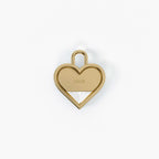 Lab Grown Diamond Formed Heart Charm in Yellow Gold – Pair View | JAUR