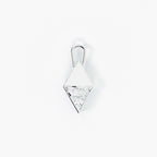 Lab Grown Diamond Formed Kite Charm in White Gold – Front View | JAUR