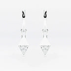 Lab Grown Diamond Formed Kite Charm in White Gold – Pair View | JAUR