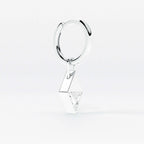 Lab Grown Diamond Formed Kite Charm in White Gold – Pair View | JAUR