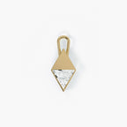 Lab Grown Diamond Formed Kite Charm in Yellow Gold – Front View | JAUR