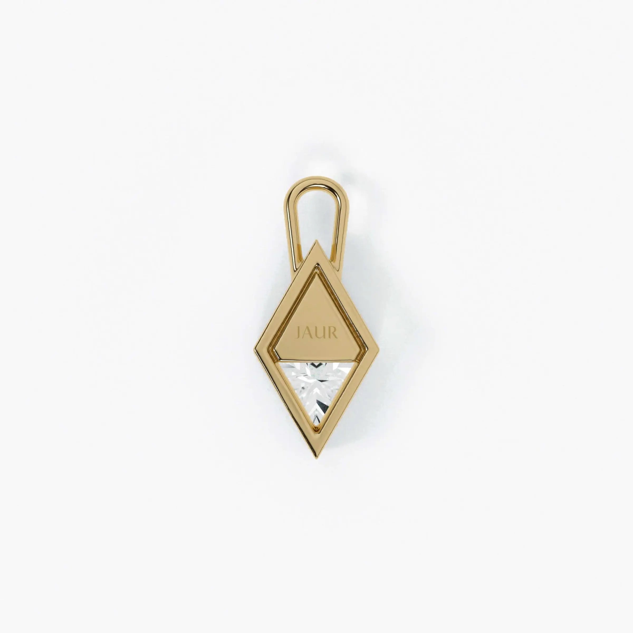 Lab Grown Diamond Formed Kite Charm in Yellow Gold – View 5 | JAUR