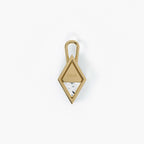 Lab Grown Diamond Formed Kite Charm in Yellow Gold – Pair View | JAUR