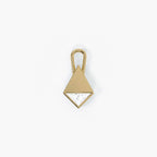 Lab Grown Diamond Formed Lozenge Charm in Yellow Gold – Front View | JAUR