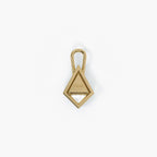 Lab Grown Diamond Formed Lozenge Charm in Yellow Gold – View 5 | JAUR