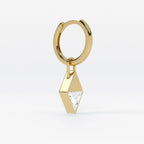 Lab Grown Diamond Formed Kite Charm in Yellow Gold – Pair View | JAUR