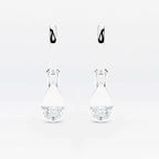 Lab Grown Diamond Formed Pear Charm in White Gold – Pair View | JAUR