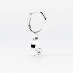 Lab Grown Diamond Formed Pear Charm in White Gold – Pair View | JAUR