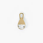 Lab Grown Diamond Formed Pear Charm in Yellow Gold – Front View | JAUR