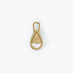 Lab Grown Diamond Formed Pear Charm in Yellow Gold – View 5 | JAUR