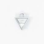 Lab Grown Diamond Formed Triangle Charm in White Gold – Pair View | JAUR