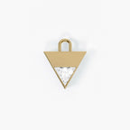 Lab Grown Diamond Formed Triangle Charm in Yellow Gold – Single View | JAUR